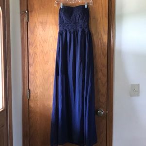 Crochet strapless maxi